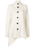 Stella Mccartney Asymmetric Turtleneck Cardigan - White