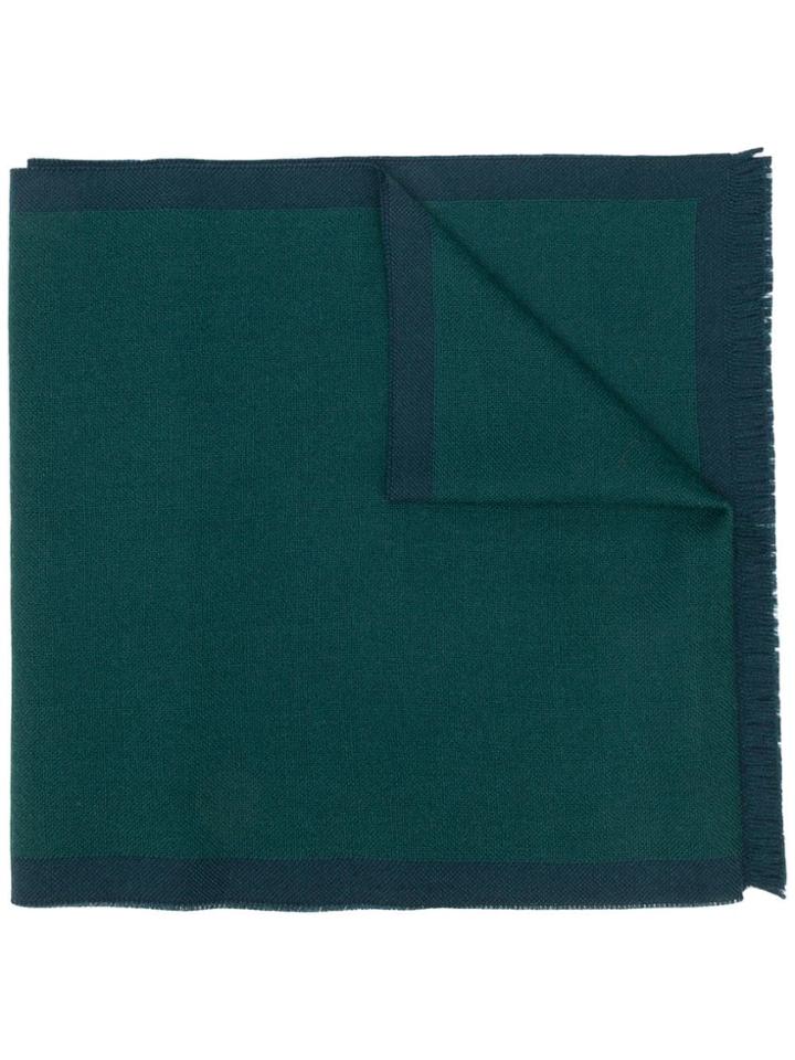 Fay Two-tone Long Scarf - Green