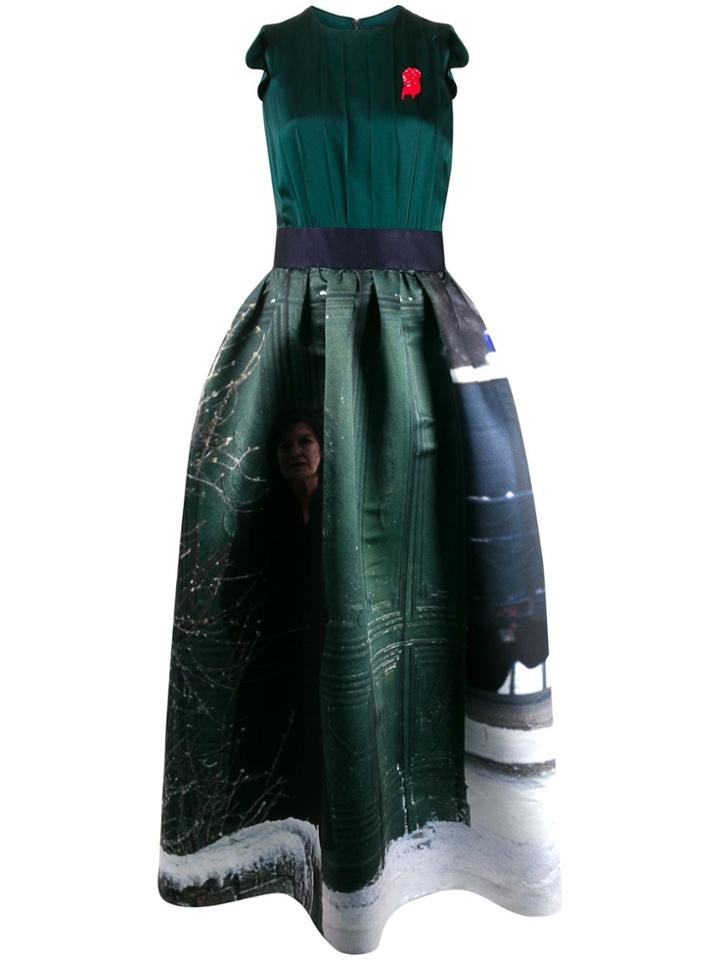 Undercover A-line Shaped Dress - Green