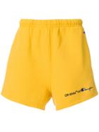 Off-white Logo Track Shorts - Yellow & Orange