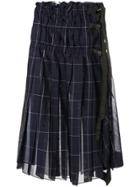 Sacai Ruched Waist Skirt - Blue