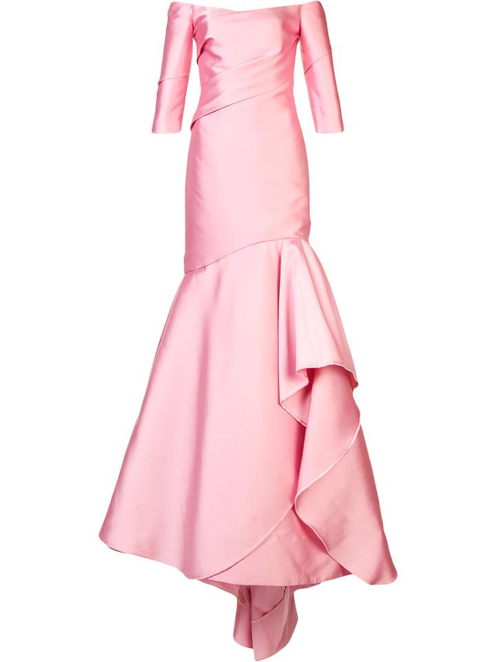 Monique Lhuillier - Mermaid Gown - Women - Silk - 12, Pink/purple, Silk