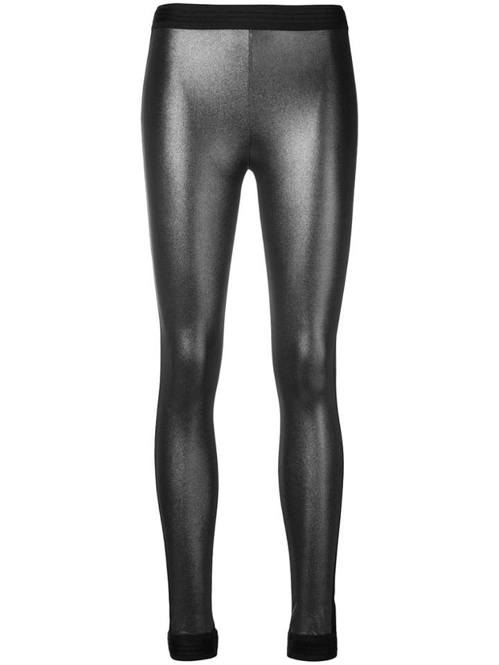 No Ka' Oi Metallic Stretch-jersey Leggings - Black