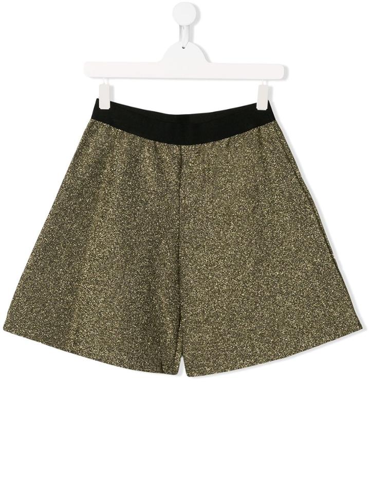 Mariuccia Milano Kids Teen Wide Leg Shorts - Gold