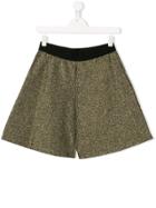 Mariuccia Milano Kids Teen Wide Leg Shorts - Gold