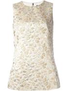 Dolce & Gabbana Floral Jaquard Tank Top, Women's, Size: 40, Nude/neutrals, Acrylic/acetate/lurex/silk