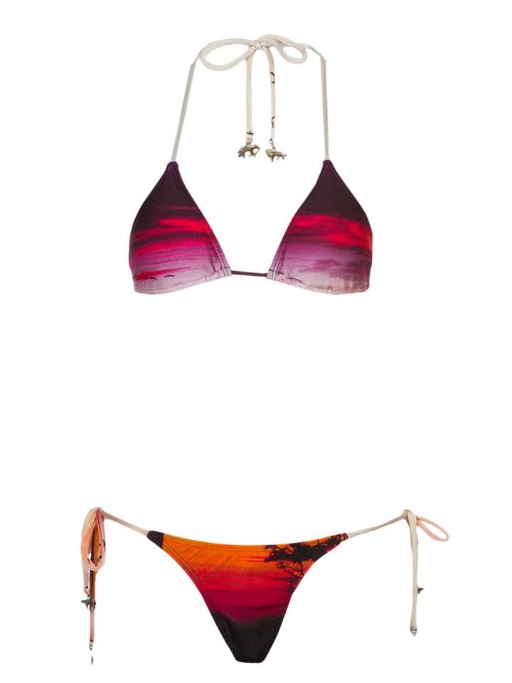 Blue Man Sunset Print Bikini Set