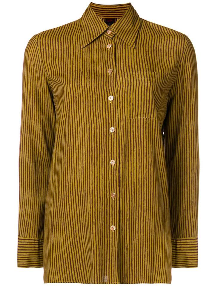 Jean Paul Gaultier Vintage Striped Long Sleeve Shirt - Green