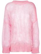 Nº21 Ostrich Feather Sweater - Pink
