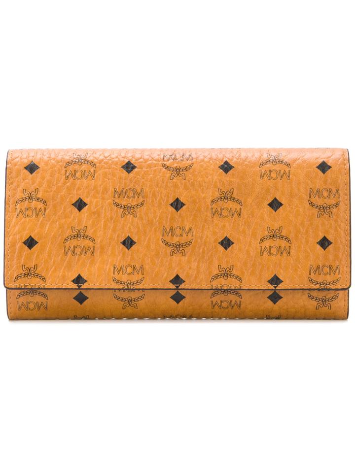 Mcm Visetos Three Fold Wallet - Brown