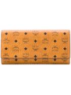 Mcm Visetos Three Fold Wallet - Brown