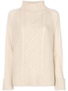 Theory Chunky Knit Roll Neck Jumper - Nude & Neutrals