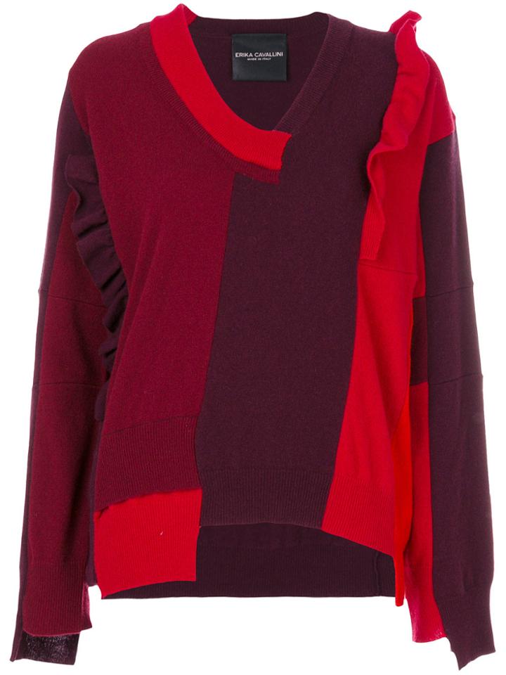 Erika Cavallini Asymmetrical Knit Jumper - Multicolour