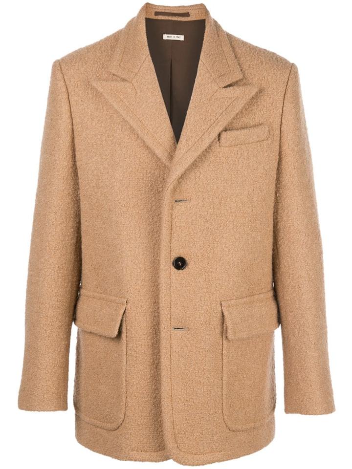 Marni Single-breasted Peaked-lapel Coat - Brown