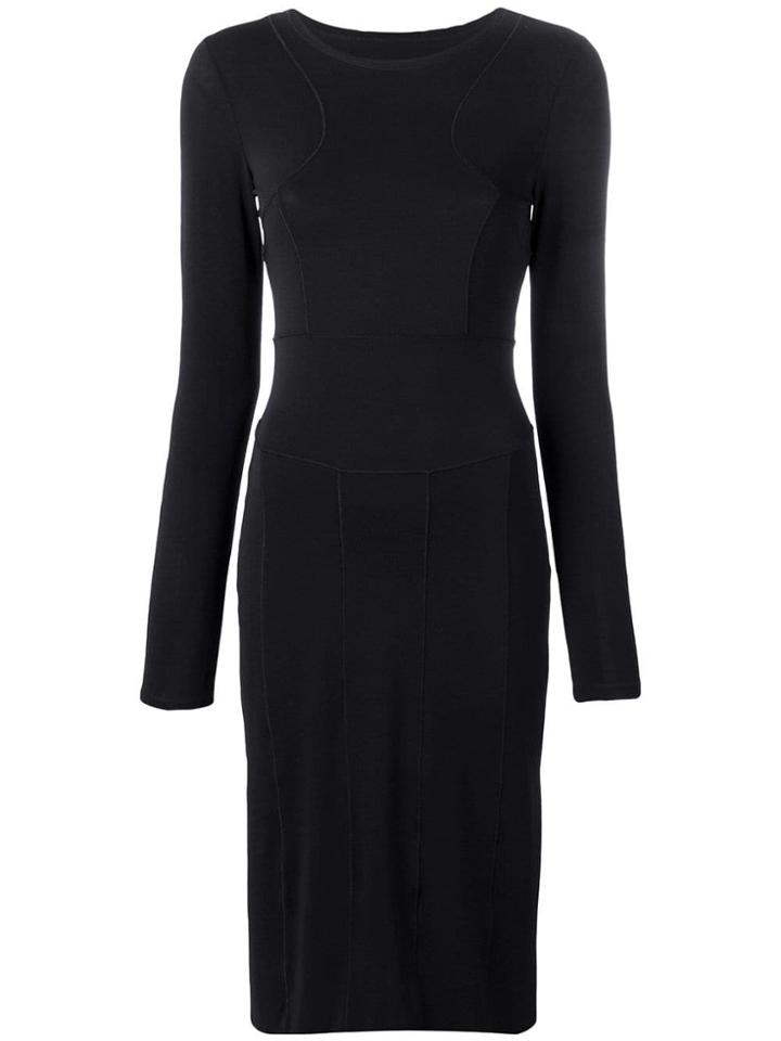 Maison Margiela Fitted Midi Dress - Black