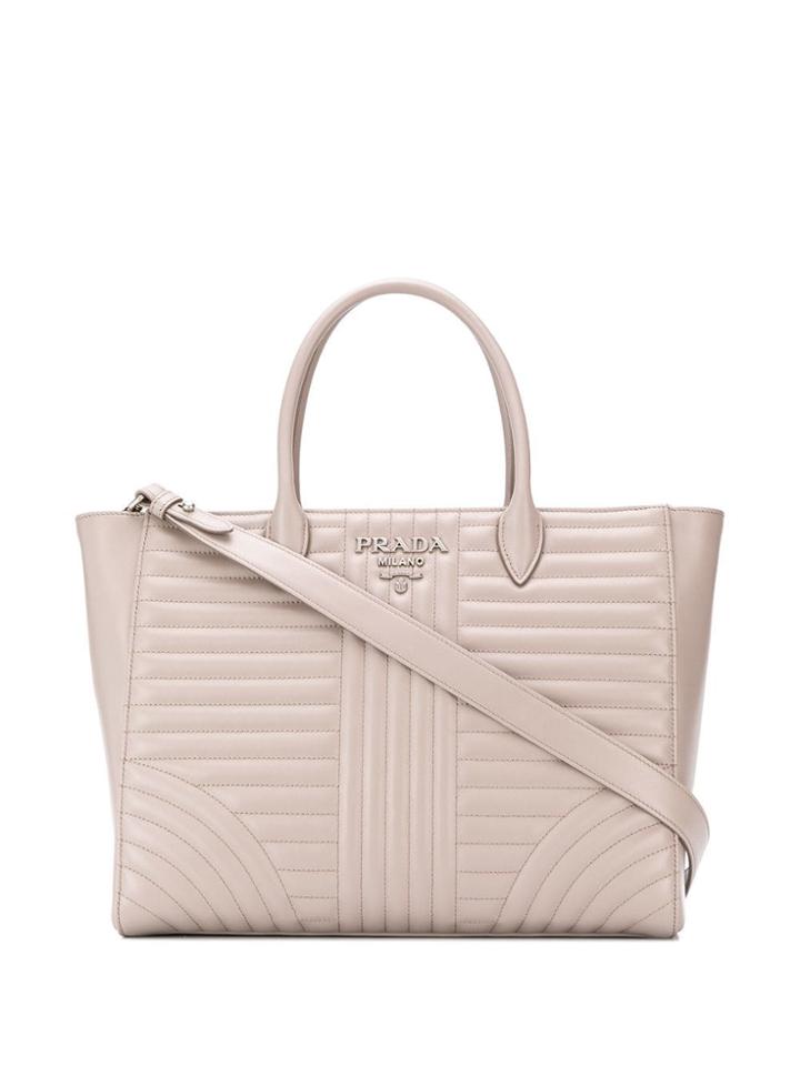 Prada Quilted Tote Bag - Neutrals