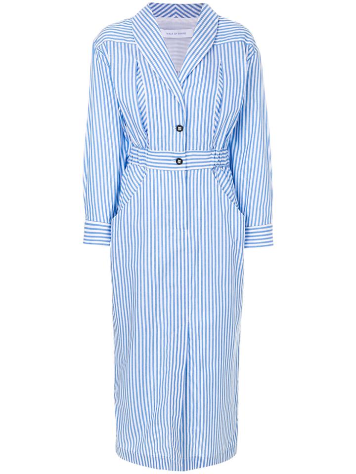 Walk Of Shame Fitted Shirt Dress - Blue