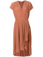 Ailanto Asymmetric Wrap Dress - Yellow & Orange