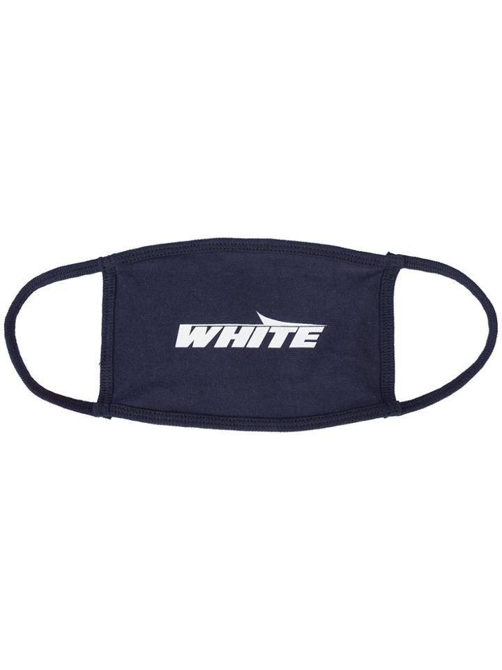 Off-white Logo Print Face Mask - Blue