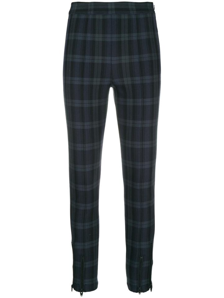 T By Alexander Wang Tartan Skinny-fit Leggings - Pink & Purple
