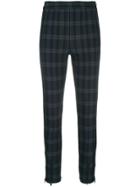 T By Alexander Wang Tartan Skinny-fit Leggings - Pink & Purple