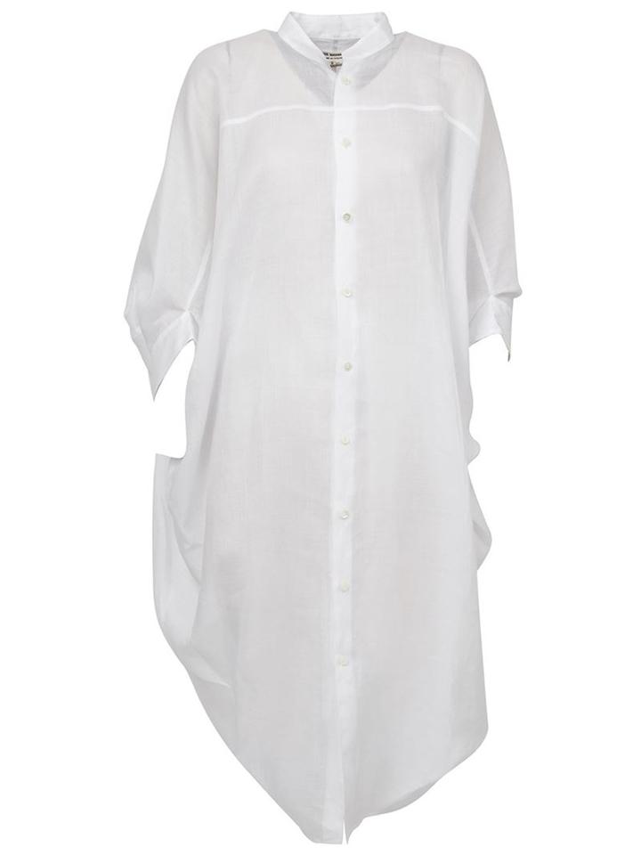Junya Watanabe Comme Des Garçons Band Collar Asymmetric Shirt Dress