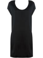 Agnona Round Neck T-shirt Dress, Women's, Size: S, Black, Spandex/elastane/viscose