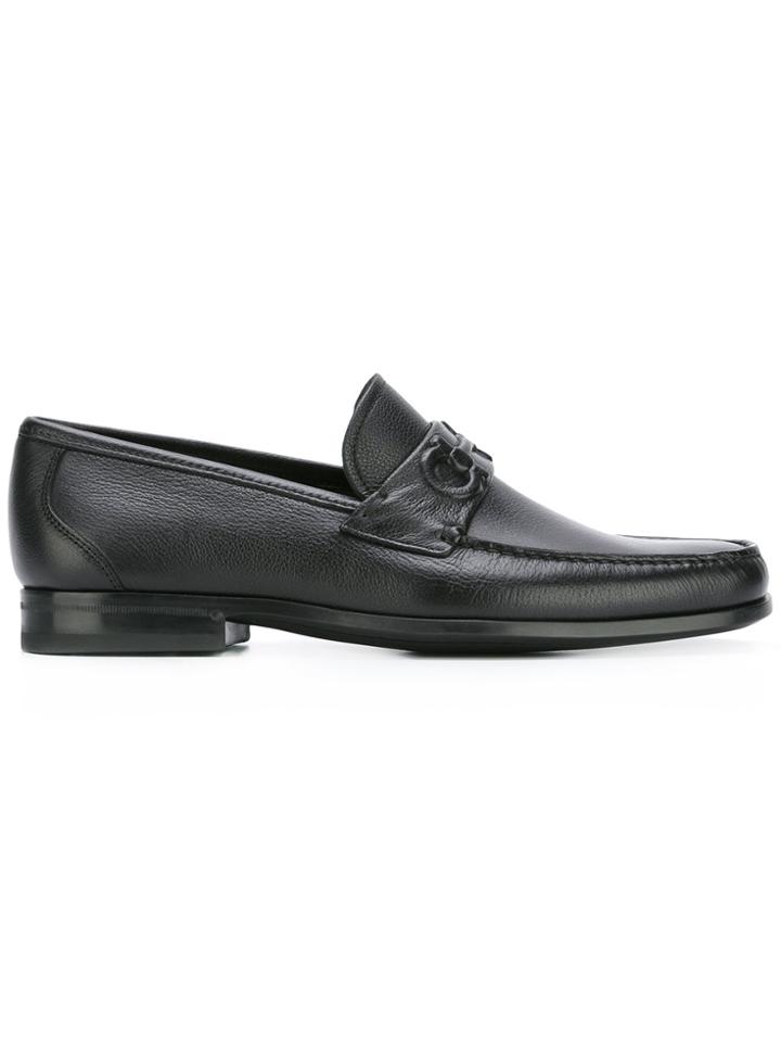 Salvatore Ferragamo Gancio Bit Loafers - Black