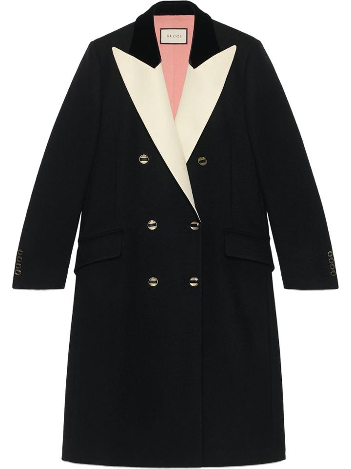Gucci Double-breasted Tuxedo Coat - Black