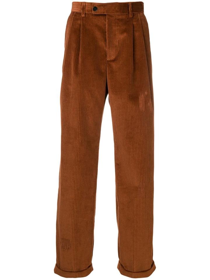Msgm High-waisted Corduroy Trousers - Brown