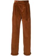 Msgm High-waisted Corduroy Trousers - Brown
