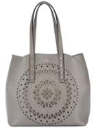 Furla Cut-out Pattern Tote Bag, Women's, Brown, Leather