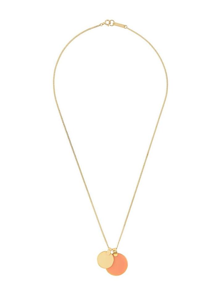 Isabel Marant Dual Disc Pendant Necklace, Women's, Metallic