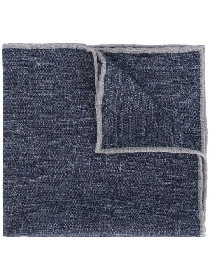 Eleventy Denim Look Scarf - Blue