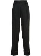 Comme Des Garçons Noir Kei Ninomiya Leopard Roll Up Trousers - Black
