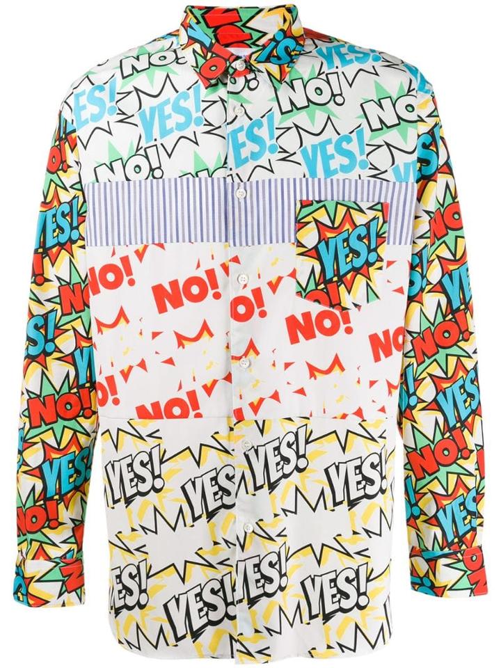 Comme Des Garçons Comic Book Print Shirt - White