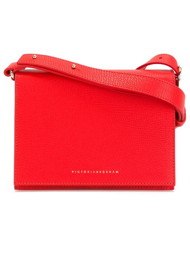 Victoria Beckham Front Flap Shoulder Bag, Women's, Red