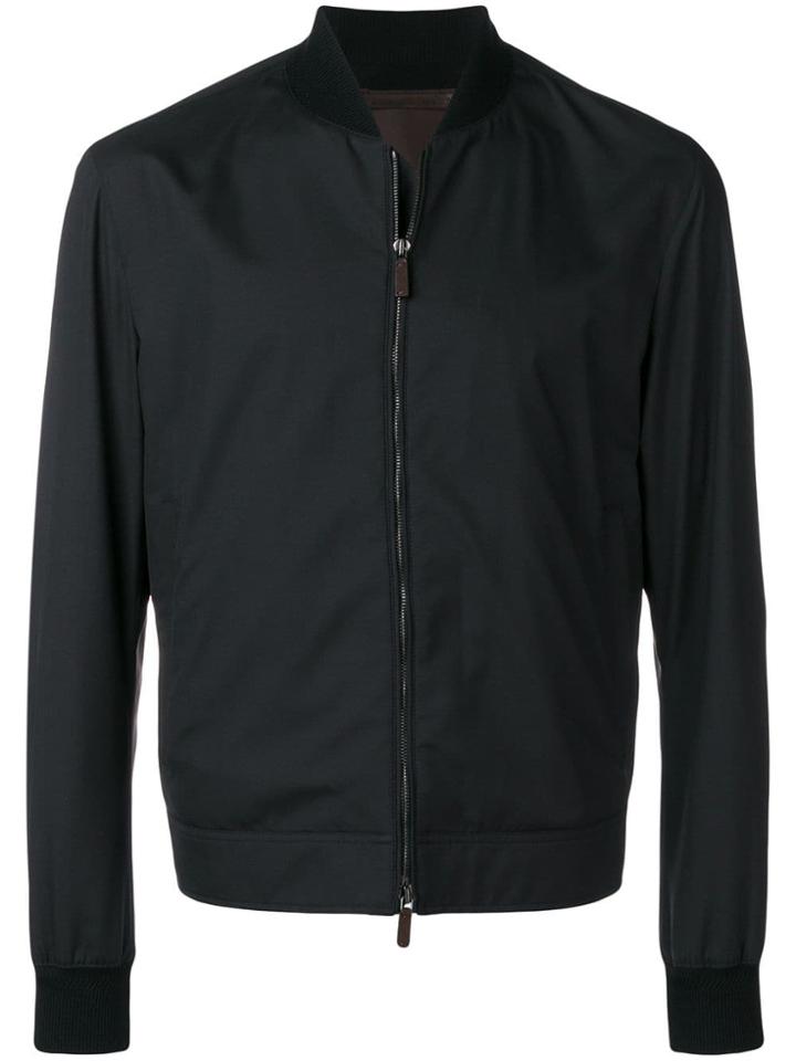 Ermenegildo Zegna Zipped Bomber Jacket - Black