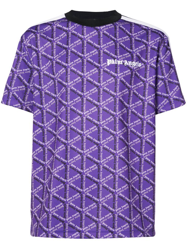 Palm Angels Storm Monogram-print T-shirt - Pink & Purple