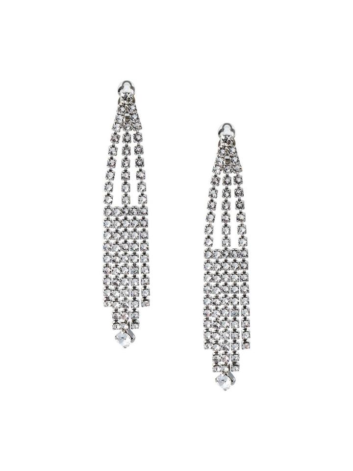 Saint Laurent Cascading Clip-on Earrings - Metallic