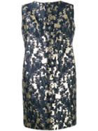 Gianluca Capannolo Sleeveless Jacquard Dress, Women's, Size: 46, Blue, Cotton/polyamide/polyester/metallized Polyester