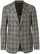 Tagliatore Plaid Notched Blazer - Grey