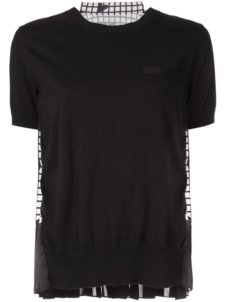 Sacai Printed Insert Sweater - Black