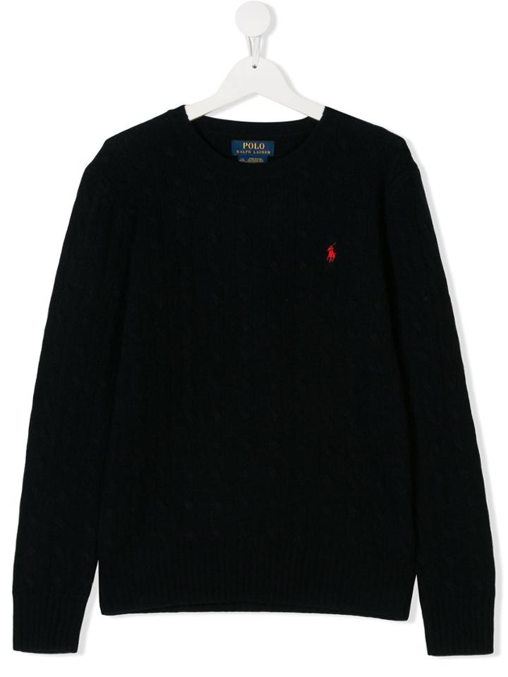Ralph Lauren Kids Teen Crew Neck Jumper - Blue