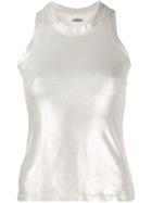Pinko Ribbed Knit Tank Top - Gold