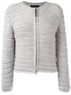 Fabiana Filippi Knitted Zip Cardigan, Women's, Size: 42, Grey, Cashmere