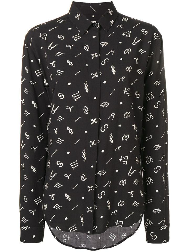 Saint Laurent Horoscope Print Shirt - Black
