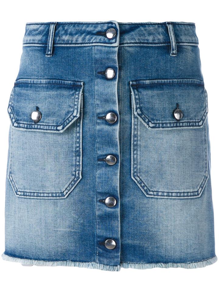 The Seafarer - 'liberte' Denim Skirt - Women - Cotton/polyester/spandex/elastane - 28, Blue, Cotton/polyester/spandex/elastane