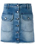 The Seafarer - 'liberte' Denim Skirt - Women - Cotton/polyester/spandex/elastane - 28, Blue, Cotton/polyester/spandex/elastane