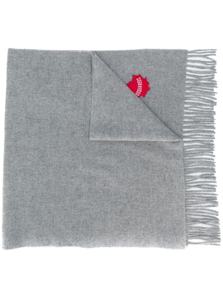 Dsquared2 Maple Leaf Scarf - Grey